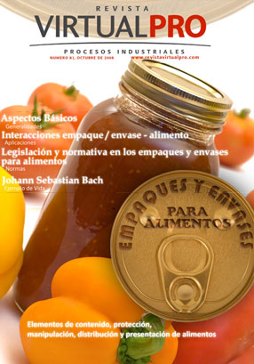 Portada revista Empaques y envases para alimentos