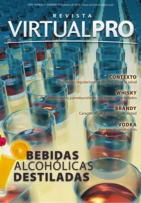 Portada revista Bebidas alcohólicas destiladas