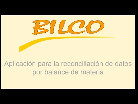 BILCO - Aplicación para la reconciliación de datos por balance de materia
