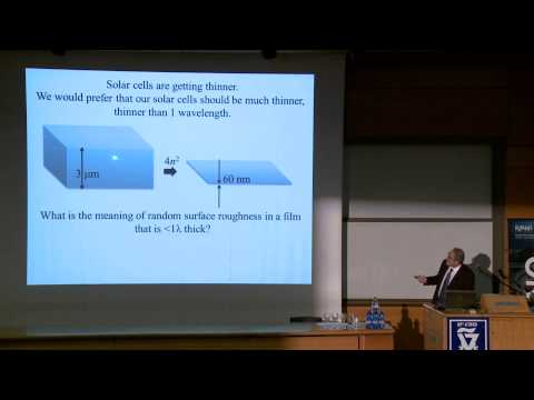 Récord de eficiencia optoelectrónica en celdas solares - Conferencia de Eli Yablonovitch en Technion