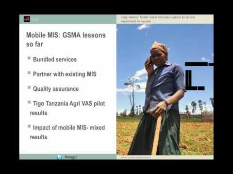 Webinar: Sistemas de información para el mercado móvil para los agricultores: requisitos para el éxito.