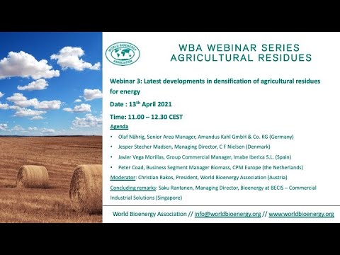 Webinar WBA - Densificación de residuos de agricultura