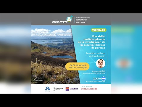 Webinar: Una visión multidisciplinaria de la investigación de los  recursos hídricos de los páramos