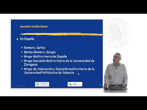 Teoría de la decisión multicriterio. ©UPV