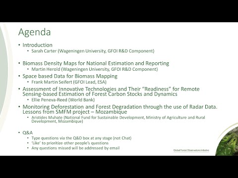 Webinar: Monitoreo de biomasa GFOI 
