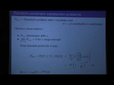 Problemas de satisfacción de restricciones aleatorias: el enfoque de la mecánica estadística... - Guilhem Semerjian
