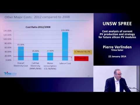 UNSW SPREE 201401-22. Pierre Verlinden - Análisis de costos de la producción fotovoltaica actual