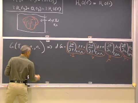 Clase 14 | MIT 5.60 Termodinámica y cinética, primavera de 2008 (sistemas multicomponentes, potencial químico)