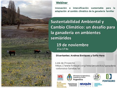 Webinar Proyecto FONTAGRO: Sustentabilidad ambiental y cambio climático
