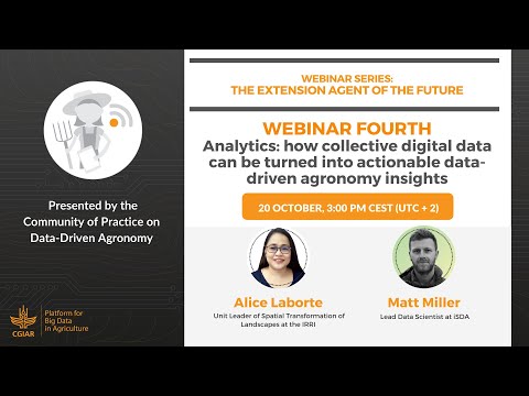 Seminario web - Análisis: cómo los datos colectivos se pueden convertir en conocimientos agronómicos impulsados por datos procesables