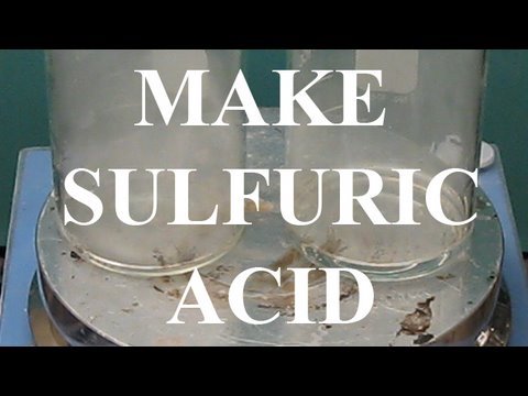 Preparando ácido sulfúrico (método del oxidante/metabisulfito)