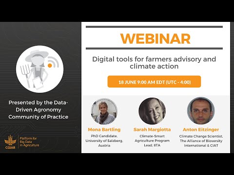 Webinar - Herramientas digitales para la asesoría y la acción climática de los agricultores